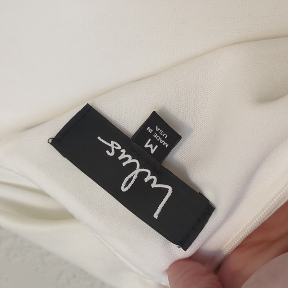 Lulu's Spoonful of Sass white fitted sleeveless ruffle trim bodycon mini dress - Picture 14 of 15